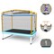 Rectangle Trampoline with Swing Horizontal Bar and Safety Net